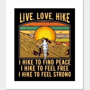 Live, Love, Hike! Posters and Art